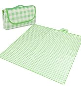 80" x 80" Outdoor Picnic Blanket, Oversized Compact Beach Mat, Extra Large Sandproof Waterproof M...