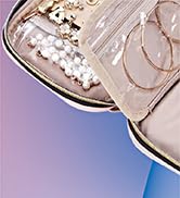 NISHEL Travel Jewelry Case, Travel Organizer for Necklaces, Earrings, Rings, Bracelets, Watch, Pink