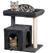 KinoTail Cat Tree for Large Cat, 20.9 * 15.7in Large Perch Bed for Adult Cats, 22.8in Cat Tower w...