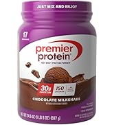Premier Protein Powder, Chocolate Milkshake, 30g Protein, 1g Sugar, 100% Whey Protein, Keto Frien...