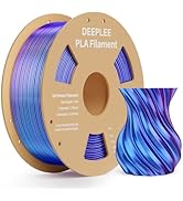 DEEPLEE Silk PLA 3D Printer Filament 1.75mm 1kg, Silk Dual Color Blue Purple PLA, Dimensional Acc...