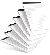 AILZFEI 6pcs Small Note Pad 5x8 College Ruled Legal Pads Paper Notepads 6 Pack Study Back Writing...