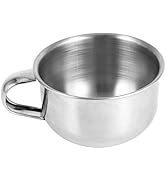 LAVEN Stainless Steel Men's Shave Soap Bowl Metal Shaving Soap Mug Bowl Cup Shaver Men Face Clean...