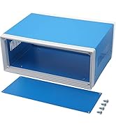 Zulkit Electronic Enclosures Blue Metal Enclosure Project Case DIY Box Junction Case Enclosure Pr...