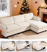 109inch Modular Sectional Sofa, L Shaped Couch with Storage Ottoman, Comfy Cloud Sofa with Deep Seat
