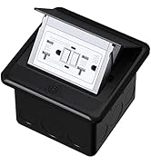 KYHSHJ Pop Up Floor Electrical Outlet with 20 Amp Stainless Steel GFCI Tamper Receptacle Outlet,B...