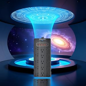 Large heavy duty surge protector power strip T2560