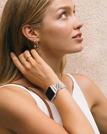 Minyee Magnetic Stretchy Band Compatible with Apple Watch Bands 38/40/41/42/44/45/46/49mm Women Men