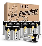 Energizer Alkaline Power D Batteries 12 Count (Pack of 1), Long-Lasting Alkaline Size D Batteries