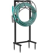 TomCare Garden Hose Holder 4 Spikes Garden Hose Reel Hose Stand Upgraded Water Hose Storage with ...