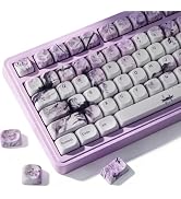 Tsungup MOA PBT Keycaps - Custom Japanese Purple Wisteria Key caps Keyboard | Tsungup 132 Keys Cu...