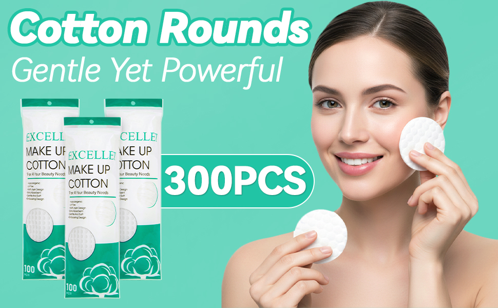 300PCS Cotton Rounds