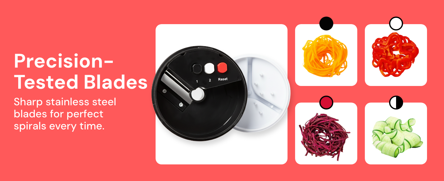 stainless steel fullstar blades spiralizing veggies