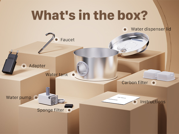 dog water fountain, cat water dispenser, cat fountain water bowl, water fountain, pet fountain