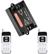 CHAOSEND DC12V 1CH 40amp 433Mhz Wireless Remote Control Switch with Receiver and Transmitter, Sui...