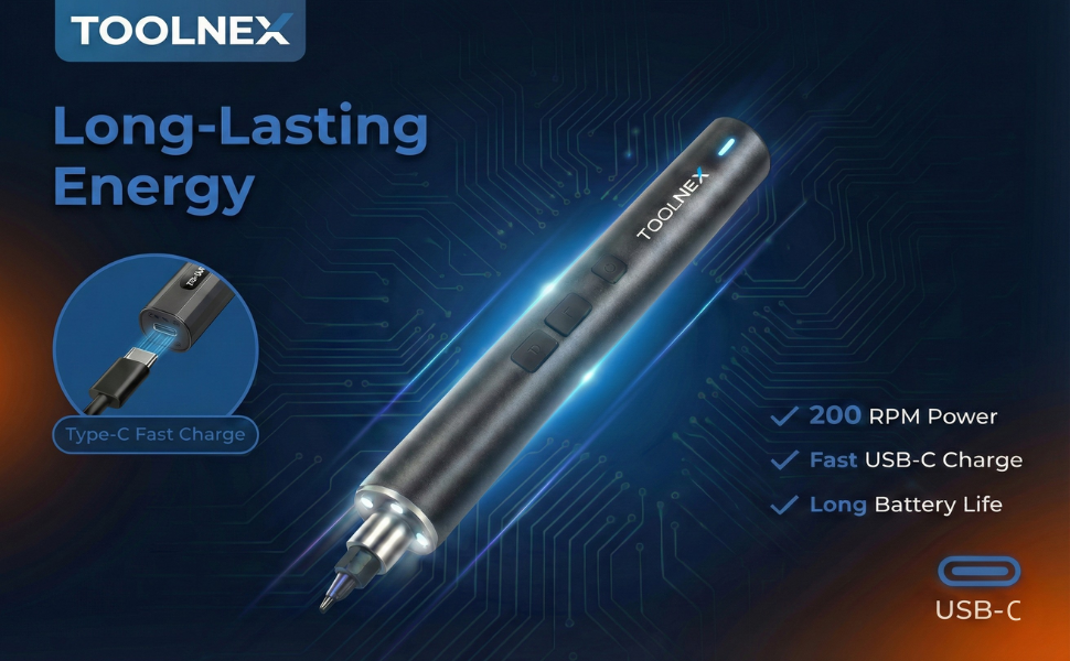 TOOLNEX Mini Electric Screwdriver Image