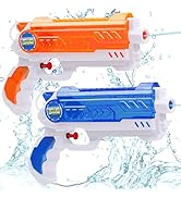 2-Pack 285cc Water Guns for Kids – 30 Feet Water Pistols for Pool, Beach, Backyard Fun – Outdoor ...