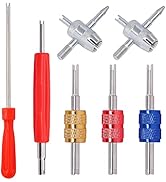 TWTADE 7PCS Tire Valve Stem Removal Tool Kit,R12 R134a Air Conditioning Valve Core Remover Tool,4...