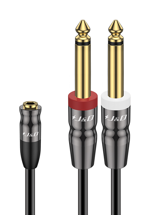 3.5mm TRS to Dual 1/4 in TS Cable