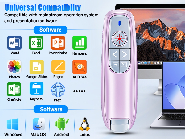 presentation clicker with laser pointer