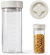 34 fl oz Airtight Glass Storage Container with Lid, Twist-Seal Canister