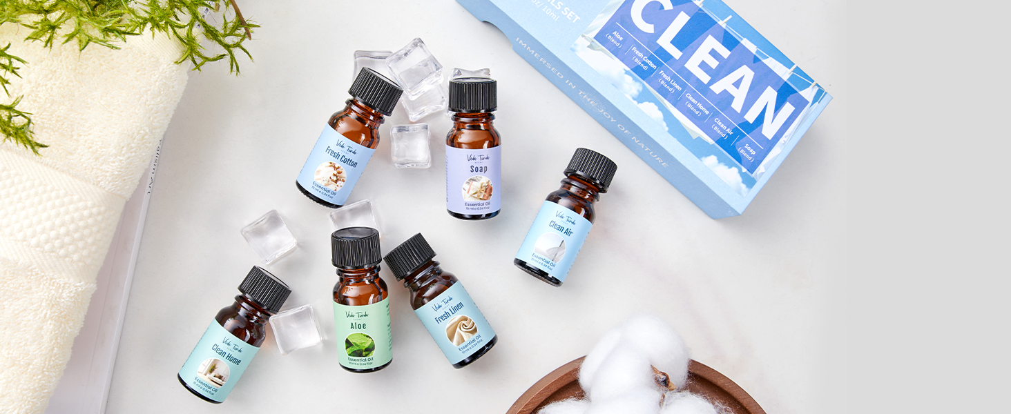 essential oils clean set