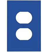 Blue 1 Gang Electrical Duplex Wall Plate Receptacle Outlet Covers Decorative Dual Single Device L...