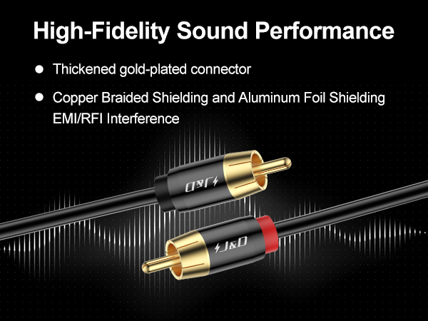 HiFi,Lossless sound quality,RCA Cable