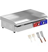 HTTSICHI 29’’ * 16’’ Commercial Electric Countertop Griddle -110V Flat Top Griddles w/ 122-572°F ...