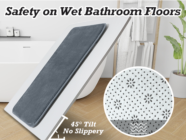 Safety on Wet Bathroom Floors