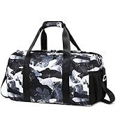 mezhsa Gym Sports Bag Boys Teen Dance Weekender Overnight Cheer With Shoe Compartment Wet Pocket ...