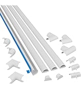 D-Line 13.12ft Cord Hider Kit, Patented Cable Cover, Hide Wires on Wall, Channel for TV Mount Cor...