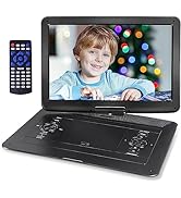 17.9" Portable DVD Player with 15.6" HD Swivel Large Screen, DVD Player Portable with 6 Hrs 5000m...