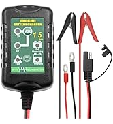 6V 12V Battery Charger 1.5A Automatic Battery maintainer trickle Battery Charger Smart Float Char...