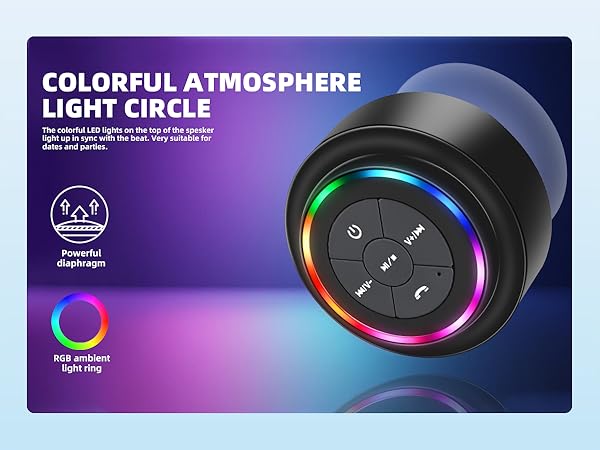 LED Bluetooth Waterproof Shower Speaker