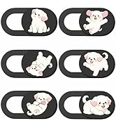PRESSINART 6Pcs 6 Styles Cute Laptop Camera Cover Dog Privacy Guard Accessories, 0.04 Inch Ultra ...