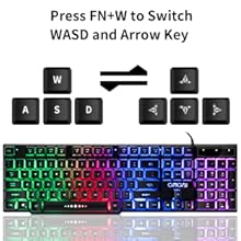Gaming LED Wired Keyboard and Mouse Combo