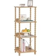 Fultyle Bookshelf, 4-Tier Wooden Bookcase with Open Shelves, Modern Book Shelf for Small Spaces, ...