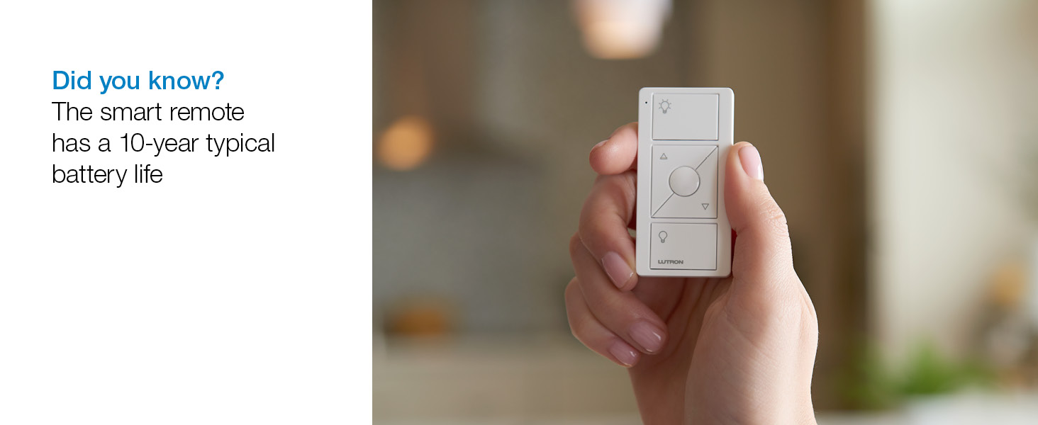 the smart remote has a 10 year typical battery life