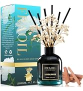 Reed Diffuser Set, Sandalwood Reed Diffuser 6.7 fl oz (200 ml) with 6 Reed Sticks, Home Fragrance...