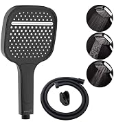 Eurolife High Pressure Handheld Shower Head – 3 Spray Settings- Luxury Modern Chrome Look, Built-...