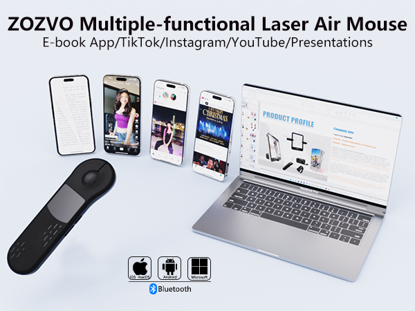 ZOZVO Multiple-functional Laser Air Mouse