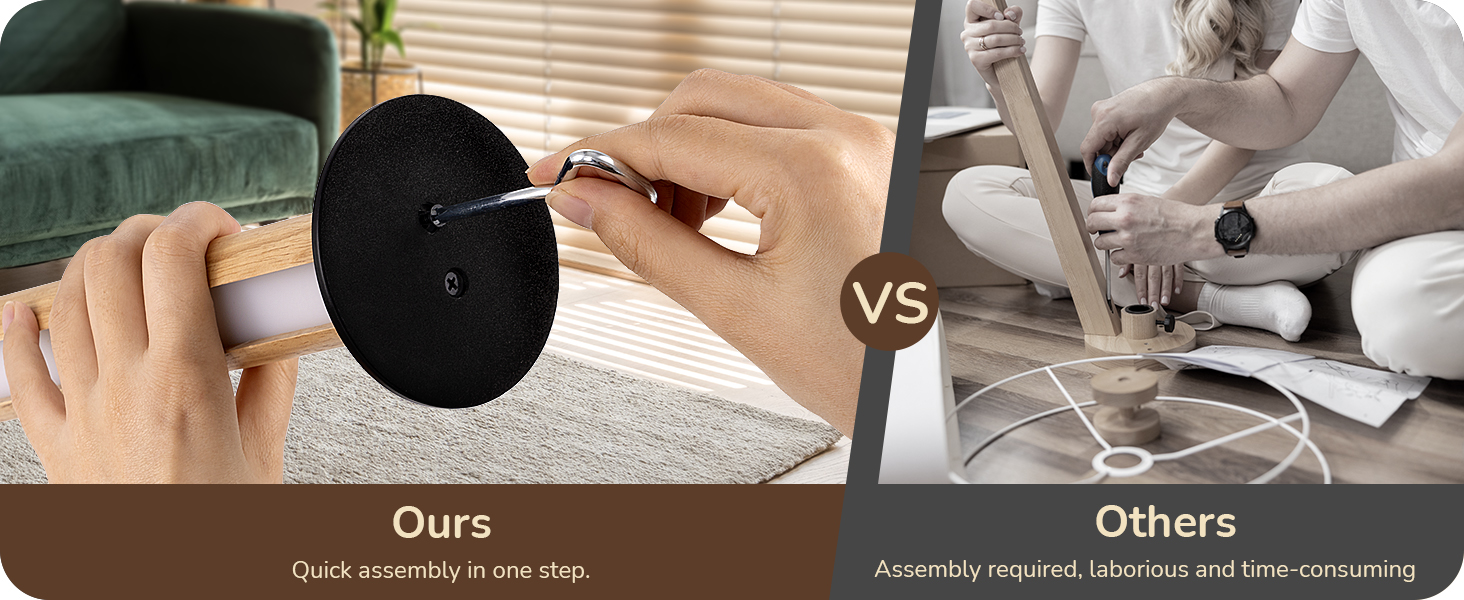 One-piece Design End Table Lamp