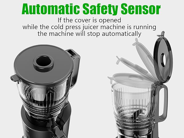 If the cover is opened while the machine is running the machine will stop automatically