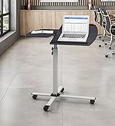 Techni Mobili Rolling Adjustable Laptop Cart, Graphite