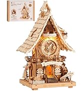 ROKR 3D Wooden Puzzles for Adults,Wooden Cuckoo Clock Model kit,435 Piece 3D Puzzles,Ideal Gift f...