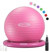 Fitvids Anti-Burst and Slip Resistant Exercise Ball Yoga Ball Fitness Ball Birthing Ball with Qui...