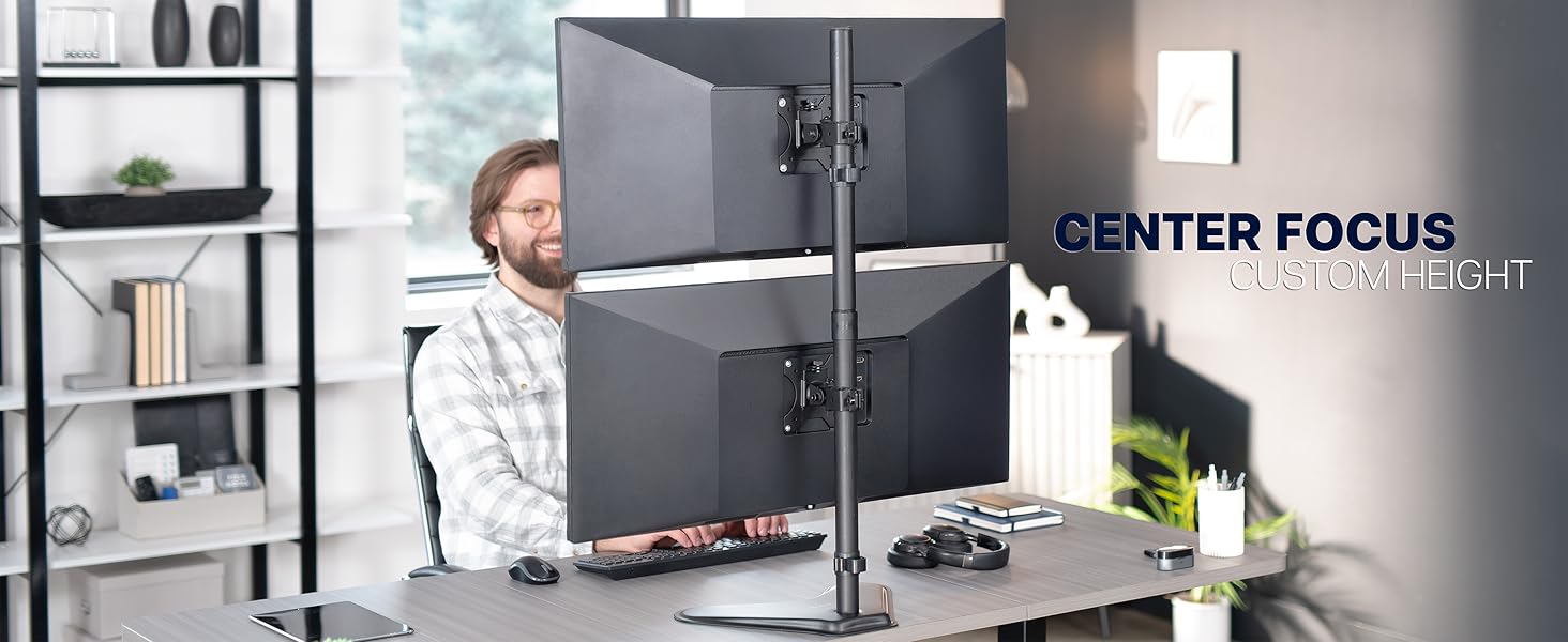Dual Ultrawide Vertical Monitor Stand