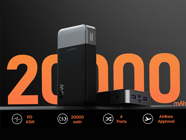 45w power bank usb power bank usb battery pack portable charger 20000mah powerbank