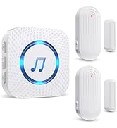 Door Chime,SanJie Wireless Door Sensor Chime When Door Opens,Door Entry Alarm Chime for Business/...